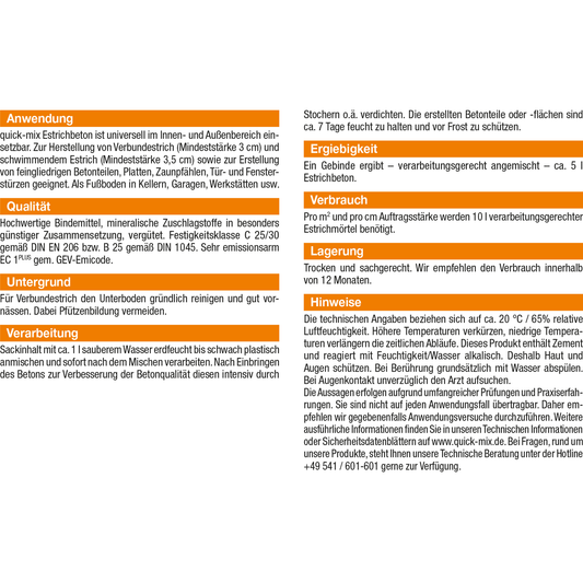 Estrichbeton 10 kg