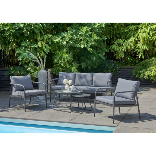 Gartenmöbel-Set 'Kleo' grau 5-teilig