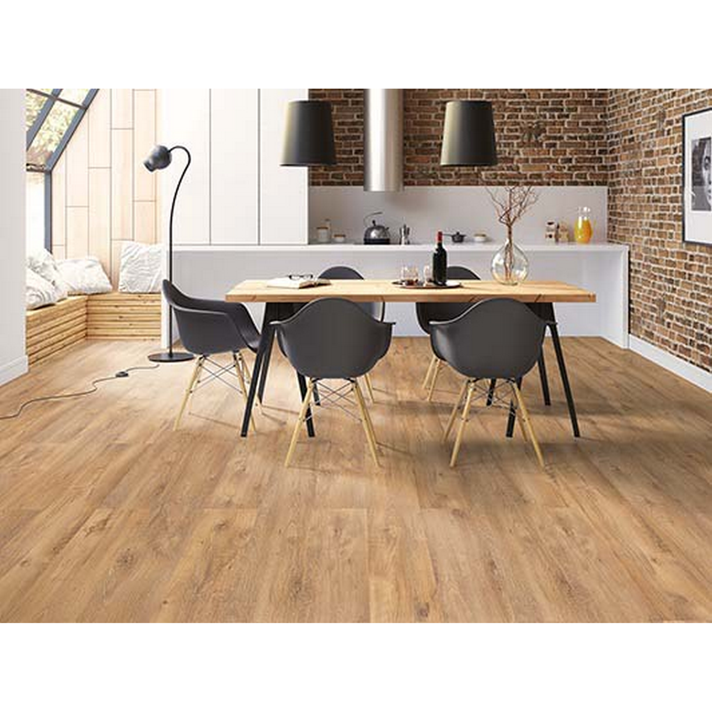 Laminat 'Mediterran' Eiche Helmond eichefarben 7 mm