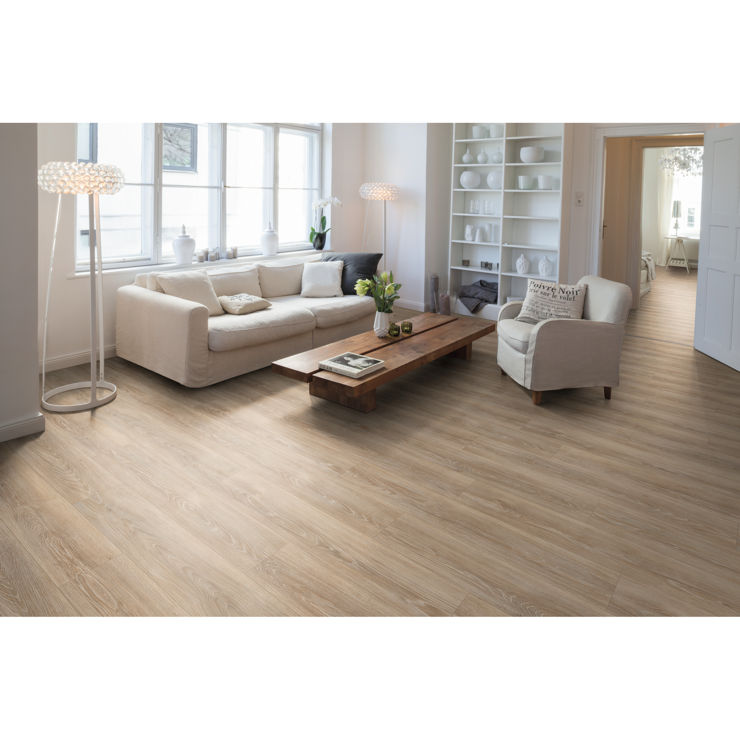 Laminat 'Nature Sense EL2162' Newport Eiche hellbraun 7 mm