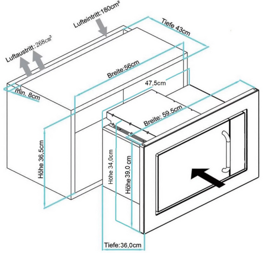Respekta Küchenblock Premium 345x220x60cm