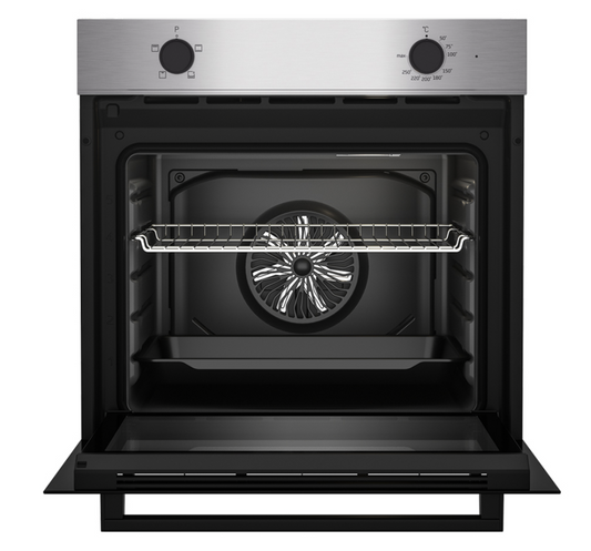 EINBAU-BACKOFEN BEKO BBIE110N0X, MIT HYDROLYSE, UMLUFT, SOLOGERÄT, 66 LITER