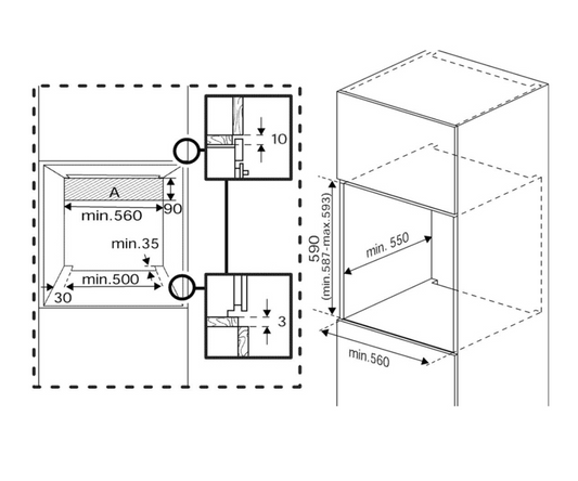EINBAU-BACKOFEN BEKO BBIM174N0BE, SOLOGERÄT, SCHWARZGLAS, MIT KATALYSE, UMLUFT, 76 LITER