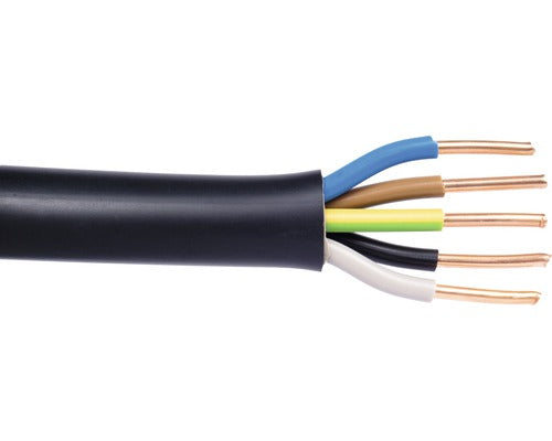 Erdkabel NYY-J 5x10 mm² schwarz 20 m