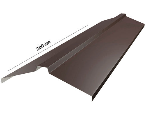 PRECIT Dachfirst gerade für Click Stripes Trapez Schokoladenbraun RAL 8017 2000 mm x 260 mm x 80 mm