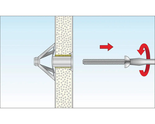 Metall Hohlraumdübel Tox Acrobat M8/68, 25 Stück