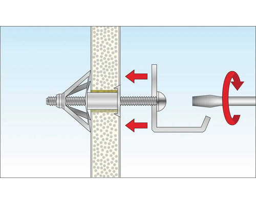 Metall Hohlraumdübel Tox Acrobat M8/55, 25 Stück