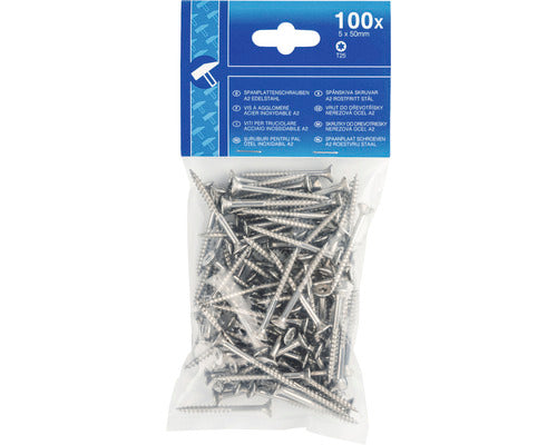 Spanplattenschraube Senkkopf TX 5x50 mm Edelstahl A2 100 Stück