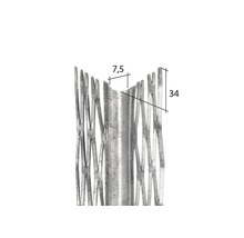CATNIC Innenputzprofil Stahl verzinkt für Putzstärke 12 mm 1500 mm x 34 mm x 34 mm