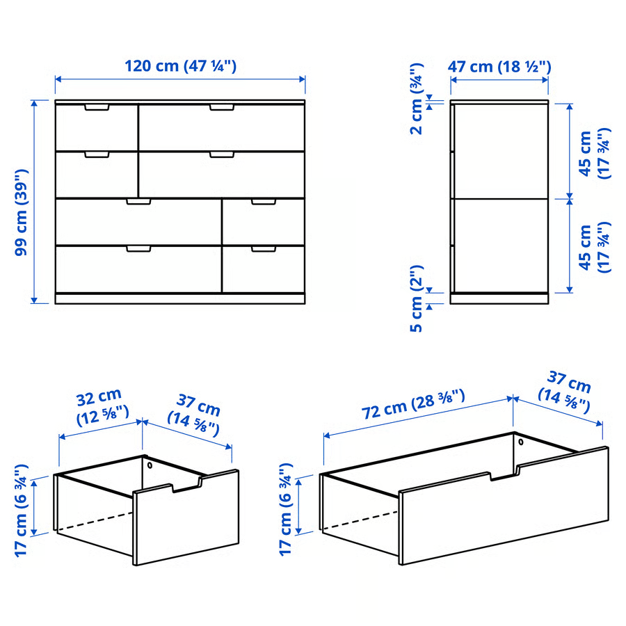 Nordli Kommode 120x99cm