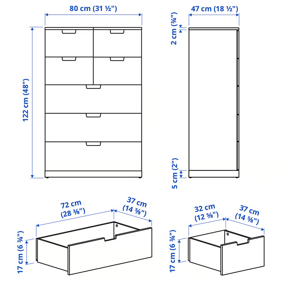 Nordli Kommode 80x122cm