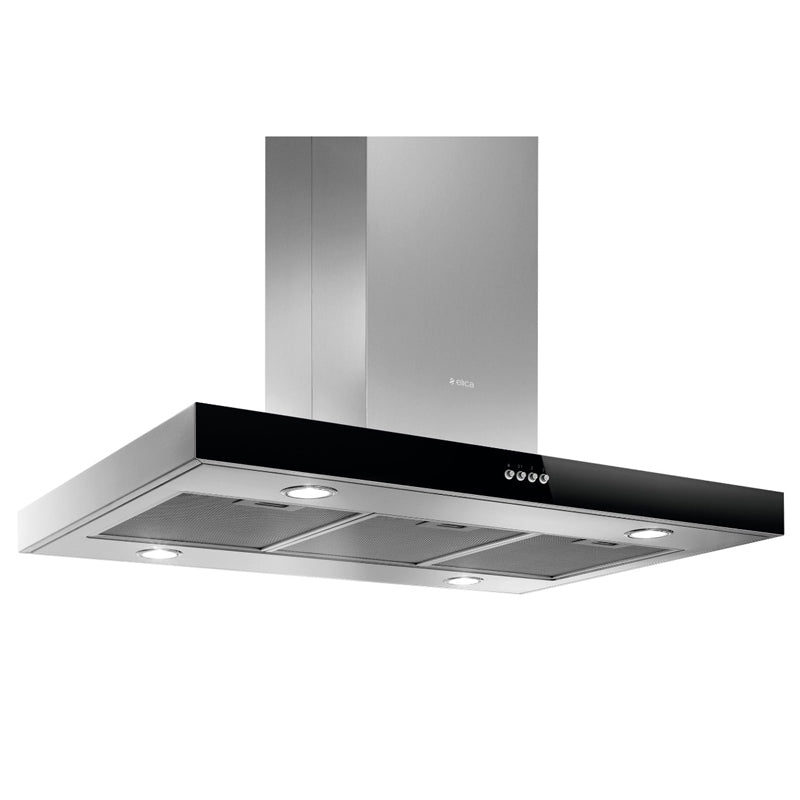 Dunstabzugshaube / Inselhaube Elica JOYE ISLAND PRF0113159C, 90 cm, Edelstahl/Schwarzglas