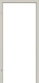 White door with a clear glass panel on a white background