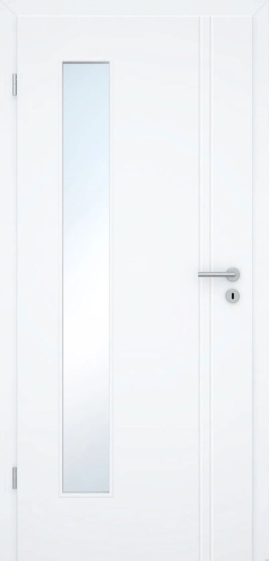 Fräsung 10mm Detailaufnahme – weiße seidenmatte Oberfläche