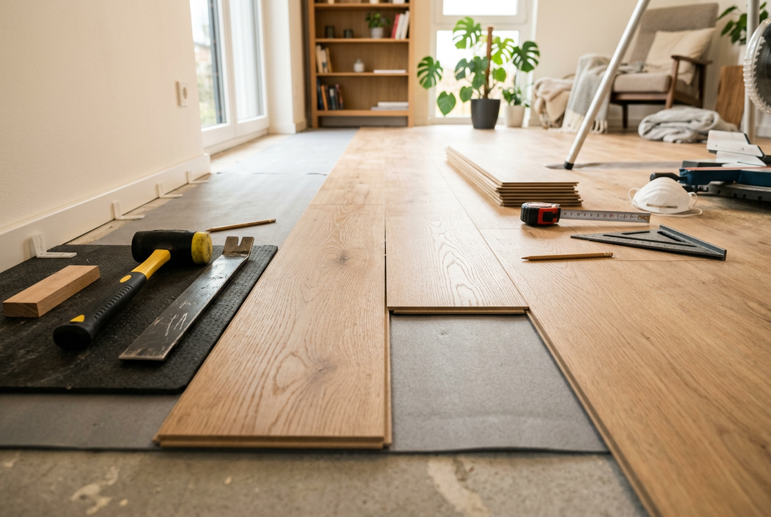 Fehler beim Laminat verlegen – Werkzeug und Planken