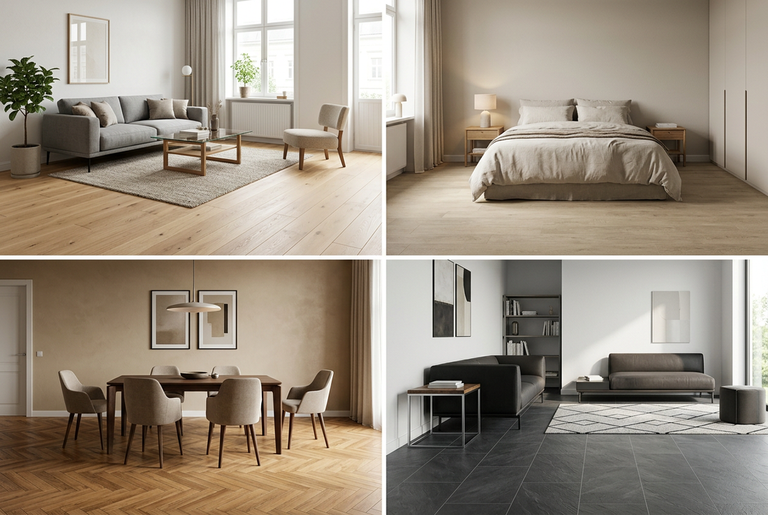Laminat-Trends 2026 – modernes Interieur mit trendigem Holzboden