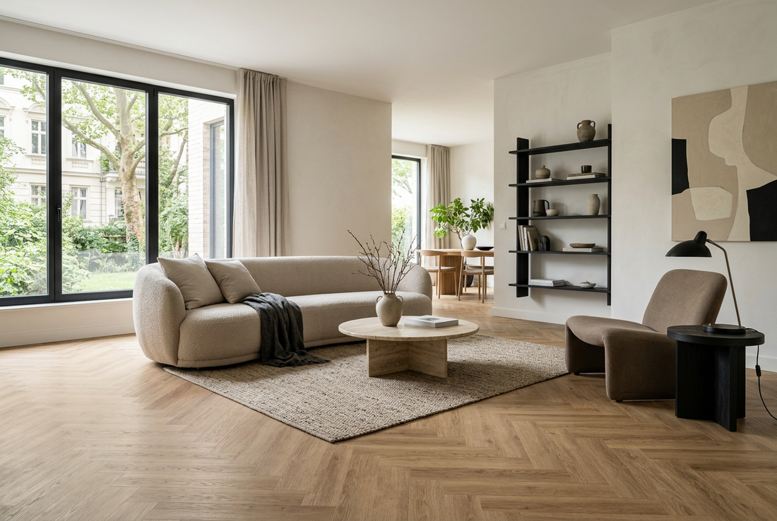 Vinylboden-Trends 2026 – modernes Interieur mit trendigem Designboden
