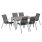 Gartentisch 'Meike 1' grau mit Sicherheitsglasplatte 150 x 90 x 72 cm