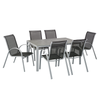 Gartentisch 'Meike 1' grau mit Sicherheitsglasplatte 150 x 90 x 72 cm