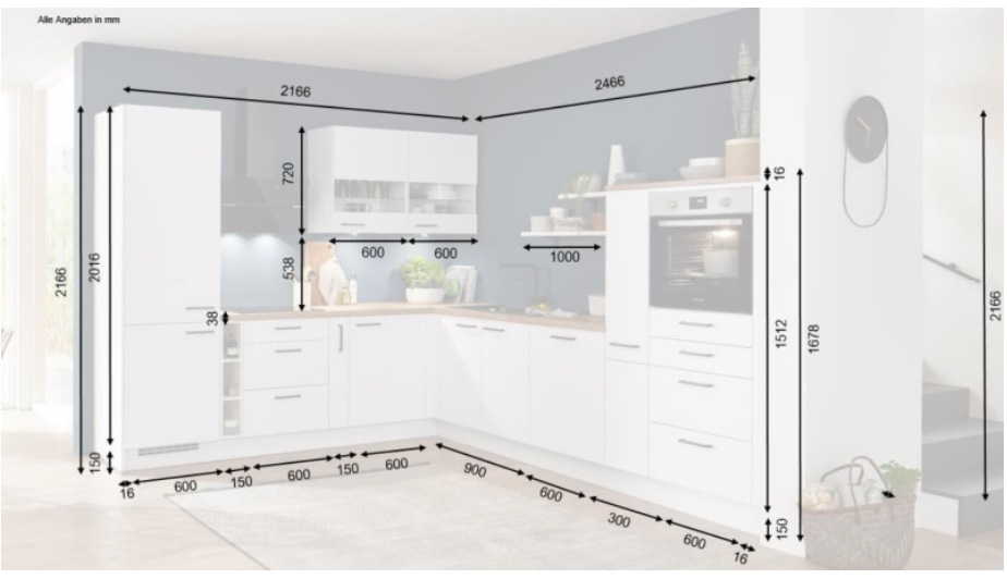 ECKKÜCHE / L-KÜCHE NOBILIA ELEMENTS "LOFT", VORMONTIERT, KONFIGURIERBAR