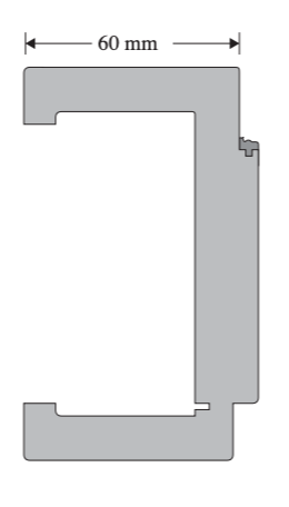Zarge Amerikanisch Nussbaum Echtholzfurnier