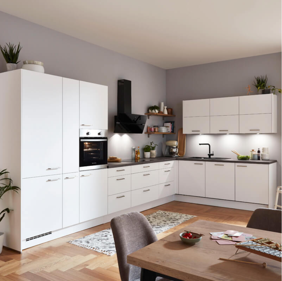 KÜCHE KOMPLETT / ECKKÜCHE NOBILIA ELEMENTS "LOS ANGELES", VORMONTIERT, KONFIGURIERBAR