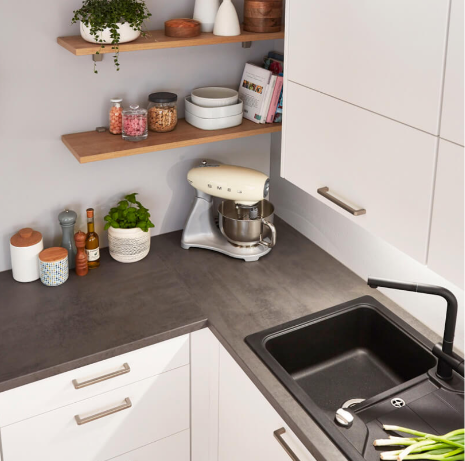 KÜCHE KOMPLETT / ECKKÜCHE NOBILIA ELEMENTS "LOS ANGELES", VORMONTIERT, KONFIGURIERBAR