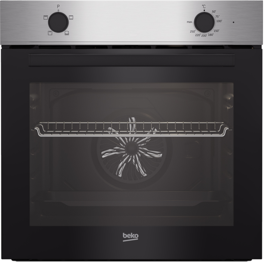 EINBAU-BACKOFEN BEKO BBIE110N0X, MIT HYDROLYSE, UMLUFT, SOLOGERÄT, 66 LITER