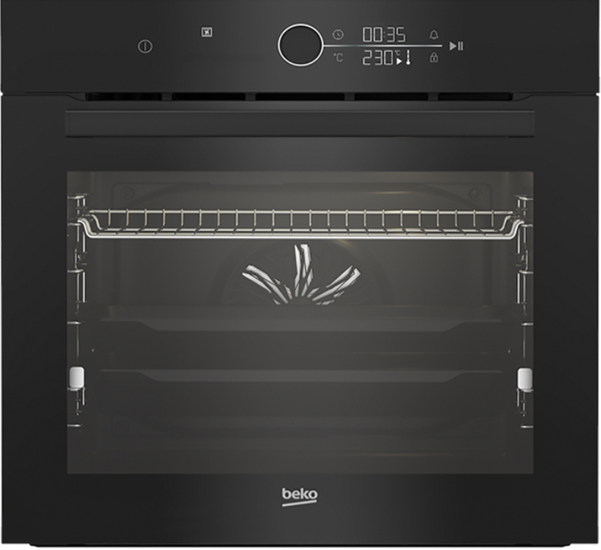 EINBAU-BACKOFEN BEKO BBIM174N0BE, SOLOGERÄT, SCHWARZGLAS, MIT KATALYSE, UMLUFT, 76 LITER