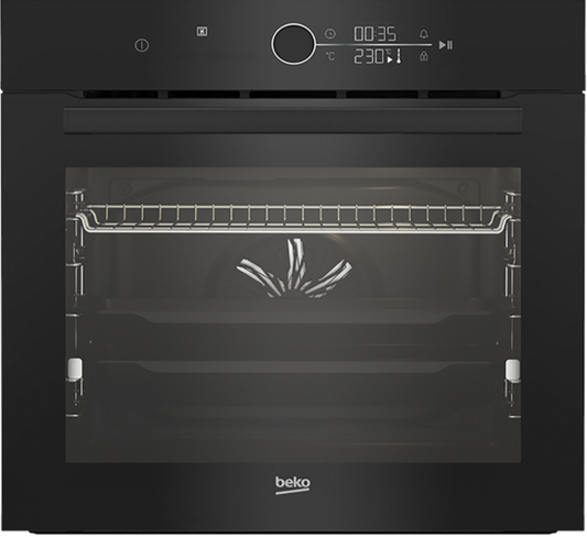EINBAU-BACKOFEN BEKO BBIM174N0BE, SOLOGERÄT, SCHWARZGLAS, MIT KATALYSE, UMLUFT, 76 LITER