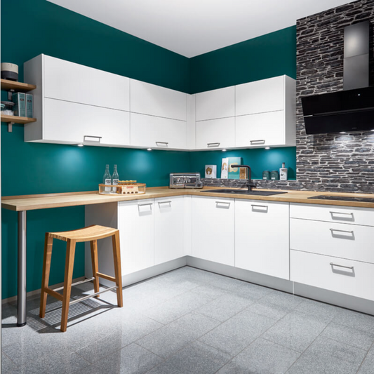 KÜCHE KOMPLETT / L-KÜCHE NOBILIA ELEMENTS "LONDON", VORMONTIERT, KONFIGURIERBAR