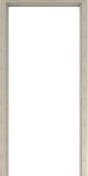 A light gray wood-textured door frame or panel shown against a solid white background.