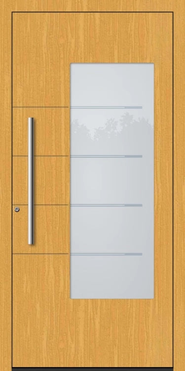 Alu Haustür mit Glaselement Detail
