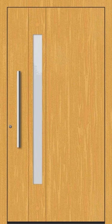 Alu Haustür mit Glaselement Detail
