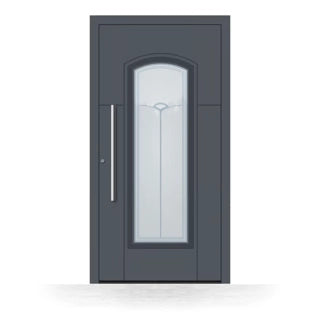 Haustür Aluminium am modernen Hauseingang
