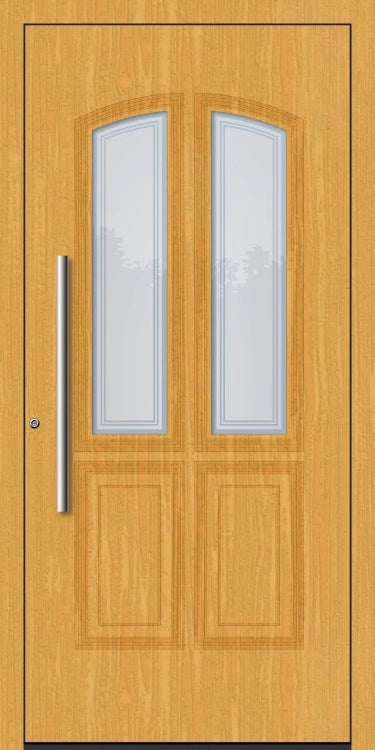 Alu Haustür mit Glaselement Detail
