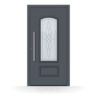 Haustür Aluminium am modernen Hauseingang
