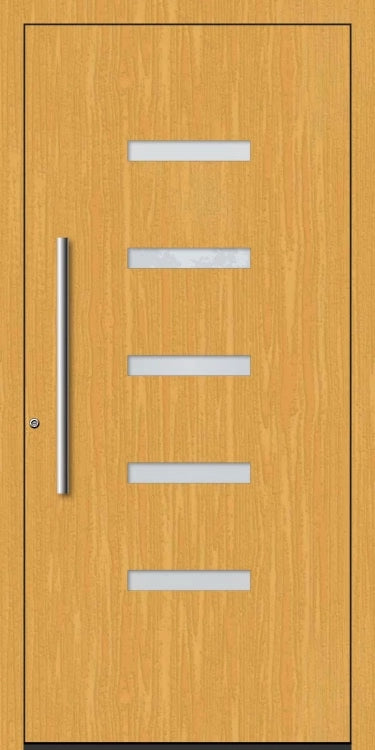 Alu Haustür mit Glaselement Detail
