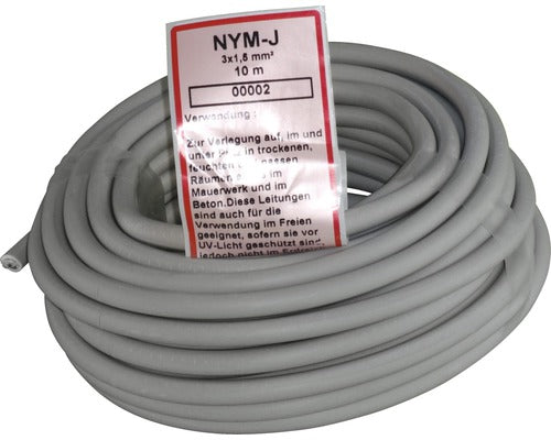 Mantelleitung NYM-J 3x1,5 mm² 10 m grau