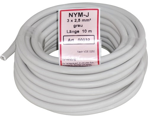 Mantelleitung NYM-J 3x2,5 mm² 10 m grau