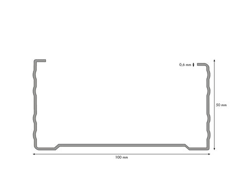 Knauf CW-dB Ständerprofil 2600 mm x 100 mm x 50 mm