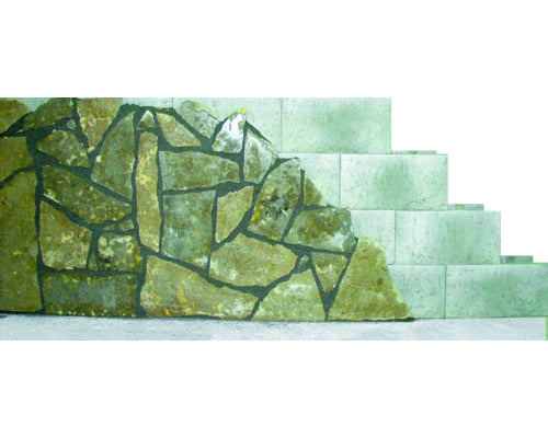 Betonschalungsstein grau 50 cm x 17,5 cm x 25 cm (Palette = 55 Vollsteine + 5 Endsteine)