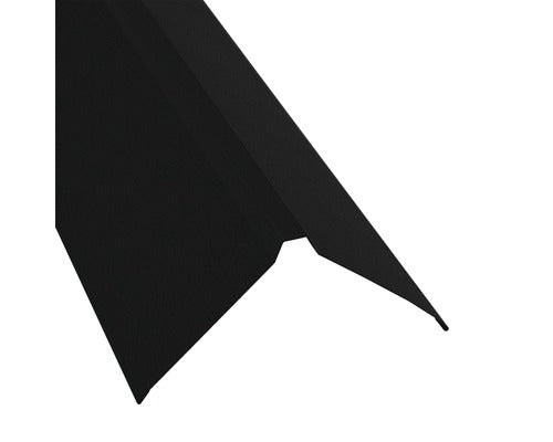 PRECIT Dachfirst gerade für Metallwellplatte S18 Big Stone Tiefschwarz RAL 9005 1000 mm x 95 mm x 95 mm