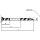 JD Plus Terrassenschraube Senkkopf m. I-Stern 5x40 mm Edelstahl A2, 200 Stück