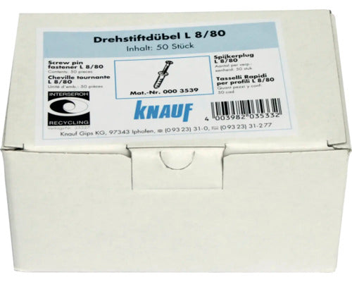 Knauf Drehstiftdübel L8/80 Pack = 50 St