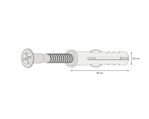 Knauf Drehstiftdübel L8/80 Pack = 50 St