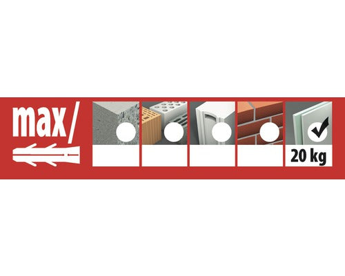 Metall Hohlraumdübel Tox Acrobat M8/68, 25 Stück