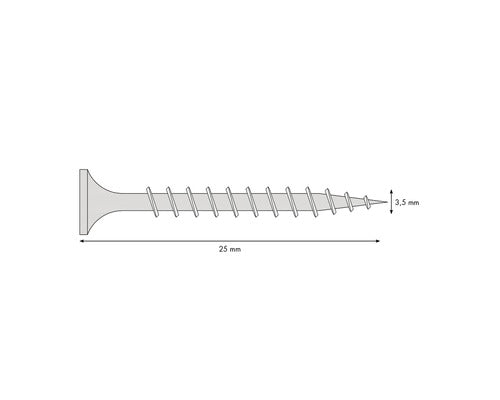 Knauf Schnellbauschraube Feingewinde TN 3,5 mm x 25 mm Pack = 1000 St