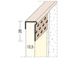 PROTEKTOR Göppinger Einfassprofil Hart-PVC für Trockenbau für Putzstärke 2 mm 3050 mm x 28 mm x 12,5 mm Pack = 50 St