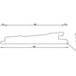 Keilspundprofil Fichte "A/B" roh 2700 x 146 x 26 mm